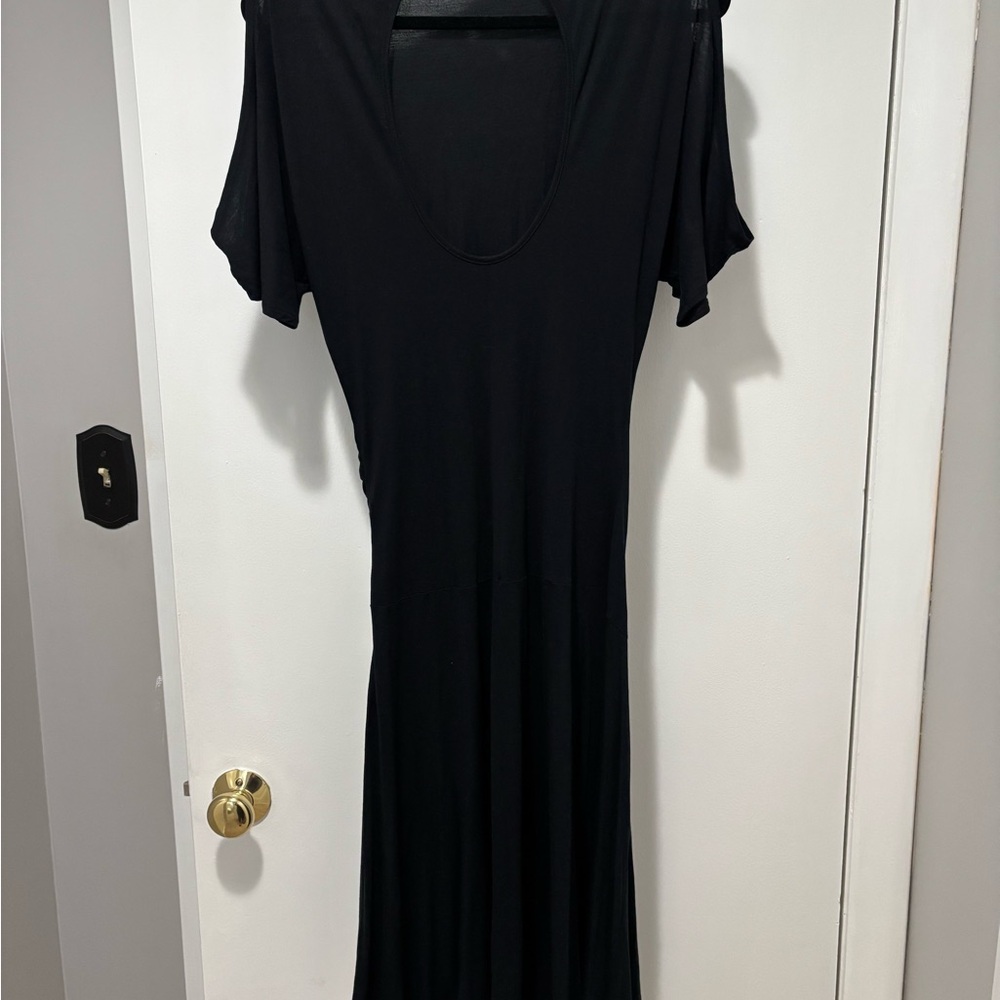 Black Asymmetrical Women’s Maxi Dress Small - Picture 2 of 7